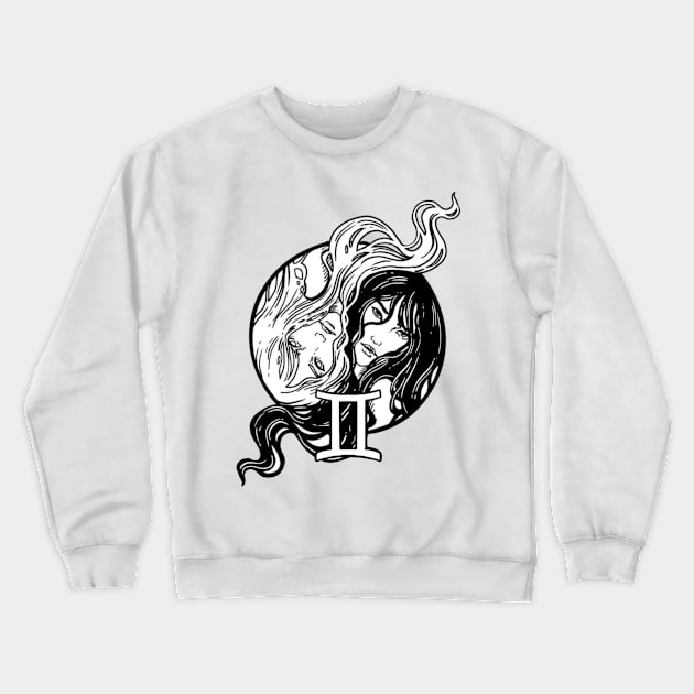 Gemini - Astrology Design Crewneck Sweatshirt by Kneazal